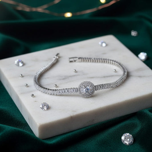 💎Steen less Steel Silver Bracelet